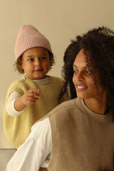 Hvid beanie Fonzie Kids powder