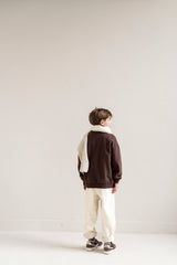 Jenest Cameron polo sweater fondant brown