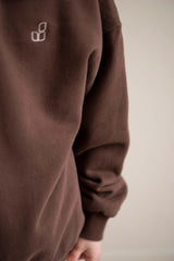 Jenest Cameron polo sweater fondant brown