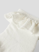 Lil' Atelier Baby Dertrud sokken Coconut Milk