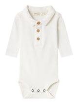 Lil' Atelier Baby Fundo romper longsleeve Coconut Milk