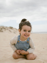 Lil' Atelier Mini Funda denim short overall Medium Blue Denim