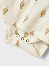 Lil' Atelier Baby Gavo Enk jurk Turtledove Ice Cream