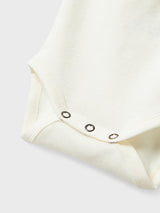 Lil' Atelier Baby Fundo short sleeve romper Coconut Milk ZEN BLUE