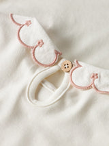 Lil' Atelier Baby Fundo short sleeve romper Coconut Milk MISTY ROSE