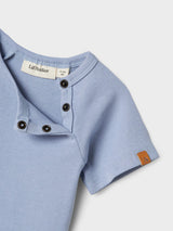 Lil' Atelier Baby Lalo Tab romper Zen Blue