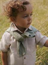 Lil' Atelier Mini Tarou short sleeve blouse Bleached Sand