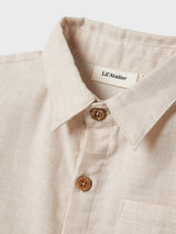 Lil' Atelier Mini Tarou short sleeve blouse Bleached Sand