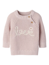 Lil' Atelier Baby Emlen emb ls knit Hushed Violet