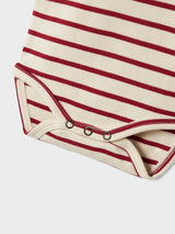 Lil' Atelier Baby Limia romper Turtledove RED DAHLIA