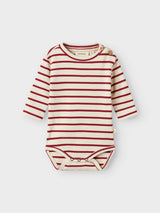 Lil' Atelier Baby Limia romper Turtledove RED DAHLIA