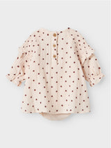 Lil' Atelier Baby Lilia blouse romper Silver Peony