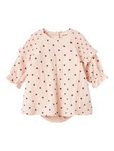 Lil' Atelier Baby Lilia blouse romper Silver Peony