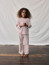 Lil' Atelier Mini Limia wide pants Turtledove RED DAHLIA