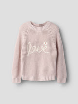 Lil' Atelier Mini Emlen emb knit Hushed Violet