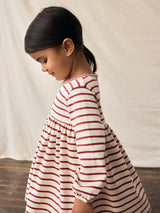 Lil' Atelier Mini Limia jurk Turtledove RED DAHLIA