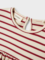 Lil' Atelier Mini Limia jurk Turtledove RED DAHLIA