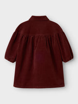 Lil' Atelier Mini Obert corduroy jurk Hot Chocolate