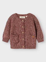 Lil' Atelier Baby Nemo knit vest Hot Chocolate