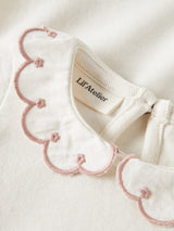 Lil' Atelier Baby Fundo longsleeve romper Coconut Milk MISTY ROSE