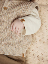 Lil' Atelier Baby Rokko spencer Oxford Tan MELANGE