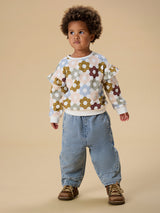 Lil' Atelier Mini Taya wide jeans Medium Blue Denim