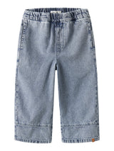 Lil' Atelier Mini Taya wide jeans Medium Blue Denim