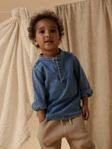 Lil' Atelier Mini Taya blouse Medium Blue Denim