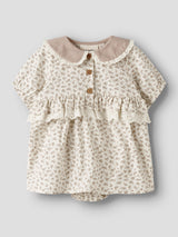 Lil' Atelier Baby Fjola jurk Coconut Milk