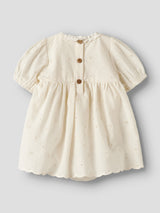 Lil' Atelier Baby Flores jurk Coconut Milk