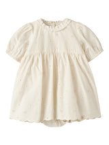 Lil' Atelier Baby Flores jurk Coconut Milk
