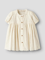 Lil' Atelier Mini Flores jurk Coconut Milk