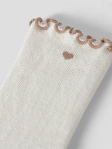 Lil' Atelier Mini Fiducia sokken Coconut Milk OXFORD TAN