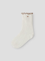 Lil' Atelier Mini Fiducia sokken Coconut Milk OXFORD TAN