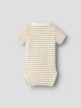 Lil' Atelier Baby Haldur ss slim body Coconut Milk COCA MOCHA