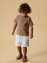 Lil' Atelier Mini Dolan len ss loose top Coca Mocha