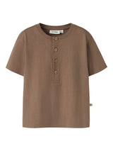 Lil' Atelier Mini Dolan len ss loose top Coca Mocha