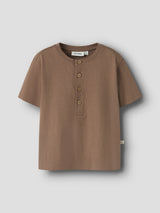 Lil' Atelier Mini Dolan len ss loose top Coca Mocha