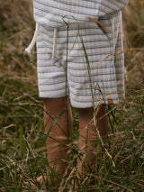 Lil' Atelier Mini Haldur loose shorts Coconut Milk DUSTY BLUE