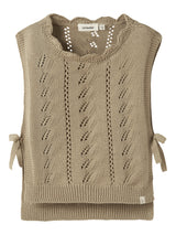 Lil' Atelier Mini Leou sl knit vest Twill