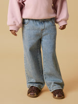 Lil' Atelier Mini Karole sim wide jeans Medium Blue Denim