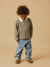 Lil' Atelier Mini Limia ls loose polo top Kangaroo TURTLEDOVE