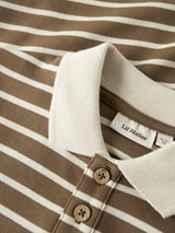 Lil' Atelier Mini Limia ls loose polo top Kangaroo TURTLEDOVE