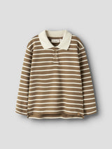 Lil' Atelier Mini Limia ls loose polo top Kangaroo TURTLEDOVE