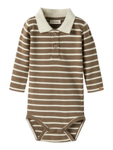 Lil' Atelier Baby Limia ls polo body Kangaroo TURTLEDOVE