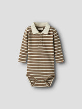 Lil' Atelier Baby Limia ls polo body Kangaroo TURTLEDOVE