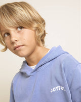 Búho fleece hoodie surf blue