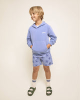 Búho fleece hoodie surf blue