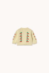 Tinycottons mini cherries knitted baby cardigan
