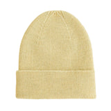 Hvid beanie Fonzie Newborn light yellow